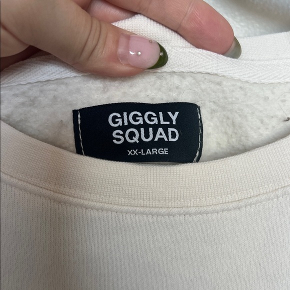 Giggly Squad Cream Crewneck Sweatshirt - Picture 7 of 9